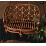 Banc en rotin naturel pour bébé accessoire de photographie mobilier déco style vintage boho 30cm x 15cm x 15cm