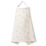 Couverture d&rsquo;allaitement en coton imprimé floral tablier ajustable doux et discret pour maman bébé usage multiple poussette et quotidien