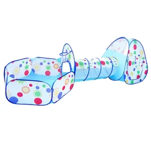 Ensemble Jeu Enfants 3en1 Tente Tunnel Ballon PopUp Extérieur Intérieur Cadeau Éveil Sécurité Matériaux Résistants Étanche Facile Nettoyage