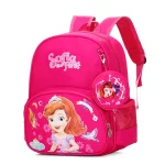 Sac à dos enfant Sofia the First Disney cartable fille sac d&rsquo;école 413 ans style européen américain matériau nylon polyester lisse brillant
