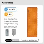 Matelas gonflable camping Naturehike R 5.8 confort thermique portabilité randonnée piquenique extérieur
