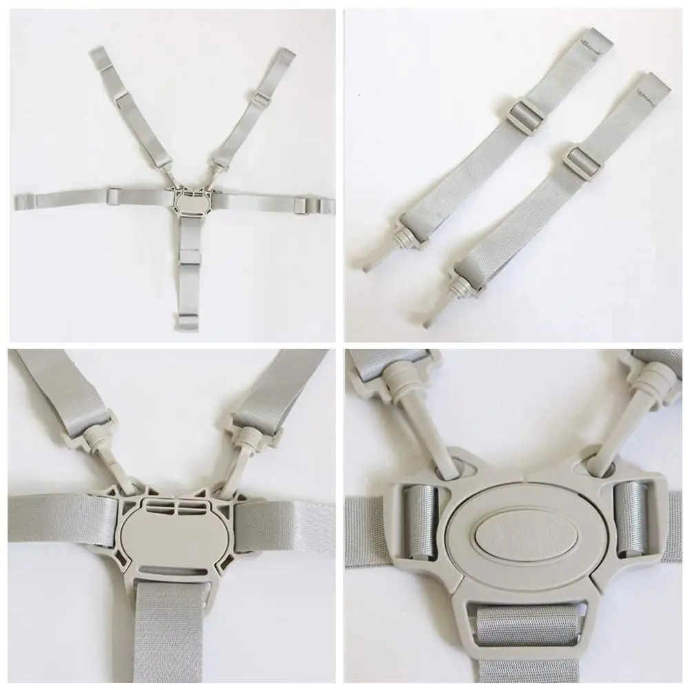 Ceinture de sécurité pour enfant harnais 5 points siège auto poussette design croix ajustable polyester moderne sécurisé 06 ans