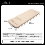 Matelas camping autogonflant cushion memory foam épais Mountainhiker beige single compact portable