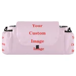Sac de rangement universel personnalisable pour poussette caddie et déplacement quotidien style moderne polyester rose clair rabat à clip