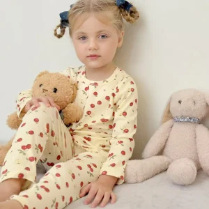Ensemble pyjama bébé 2 pièces coton doux 13 ans garçon fille vêtements confortables motifs fruits et légumes