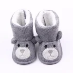Bottes en coton pour nouveauné ours mignon chaussures chaudes intérieur hiver unisexe bébé fille garçon