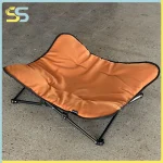 Fauteuil camping pliable portable lit extérieur tapis accessoires fournilles produits meubles camping chats chiens  Orange