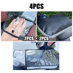 Sacs de rangement pour scooter moto storage sécurisé sacs transparent et noir design moderne fonctionnel antiintempéries 2 pièces