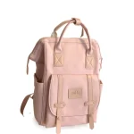 Sac à dos mode pour maman design moderne multifonctions grande capacité facile à porter style élégant idéal pour les sorties et les tous les jours rose pâle