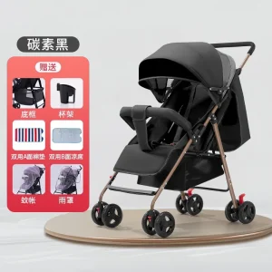 Poussette bébé adjustable allaitement confortable légère pliable amorti chocs poche haute nouveauné