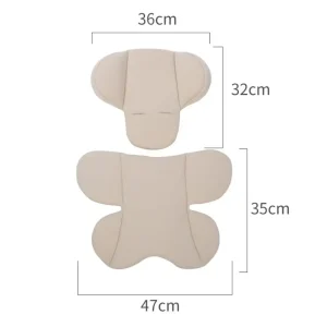 Coussin de poussette universel pour bébé tapis de chariot respirant et doux pour enfants doublure de support multifonctionnelle coussin de siège pour bébé