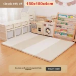 Tapis de jeu bébé épais 4 cm XPE non toxique PU tapis de gymnastique épaissi pour enfant maison pépinière sol bébé 150x180x4cm