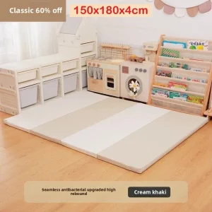 Tapis de jeu bébé épais 4 cm XPE non toxique PU tapis de gymnastique épaissi pour enfant maison pépinière sol bébé 150x180x4cm