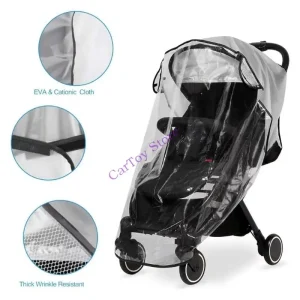 Couvrepoussette transparent抗 vents et pluie portable Protection bébé outdoor Matériaux de qualité Confort bébé Accessoire poussette