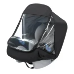 Siège de sécurité bébé housse de pluie transparente EVA double fermeture éclair accessoire poussette antipoussière protection安全 sécurité bébé pratique