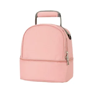 Sac à dos isolant en nylon résistant transport de nourriture design moderne poignée rembourrée couleur rose pastel usage quotidien portable et durable Sac à dos isolant en nylon résistant transport de nourriture design moderne poignée rembourrée couleur rose pastel usage quotidien portable et durable