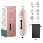 Aiguiseur électrique pour ongles bébé kit manucure bébé coupeongles électrique pour enfants accessoire bébé manucure en douceur design moderne 6 embouts interchangeables