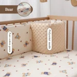 Bébé berceau parechocs gaze coton polyester nouveauné barrière collision enfants amovible lavable 28 cm CJ301  Bear