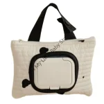 Étui portable pour lingettes humides sac de rangement matelassé housse à motifs vaches accessoire de poussette en coton sac suspendu pour bébé 012m