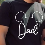 Tshirt Disney Oreilles Père Personnalisé Élégant Confortable Coton Dad Amusant Cadeau Idée