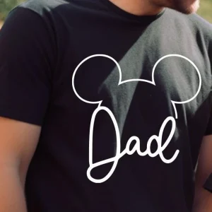 Tshirt Disney Oreilles Père Personnalisé Élégant Confortable Coton Dad Amusant Cadeau Idée