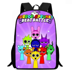 Sac à dos enfants style cartoon Horror Sprunky Beat Battle grand format école voyage stockage sécurisé portable