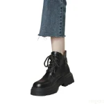 Bottes courtes polyvalentes mode femmes talon épais printemps automne confortables cheville