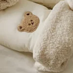 Gants épais pour poussette bébé hiver mitaines universelles étiquette brodée dessin animé mignon accessoires poussette bébé  Ours