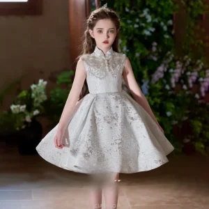 Robe de soirée princesse pour enfant robe courte maternelle costume fête cérémonie piano noire polyester taille 713 ans sécurité confort qualité durable