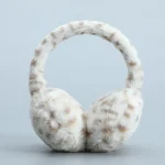 Mode hiver cache-oreilles pour femmes filles fausse fourrure mignon cache-oreilles moelleux cache-oreilles pliable couvre-oreilles en plein air cyclisme Ski – White