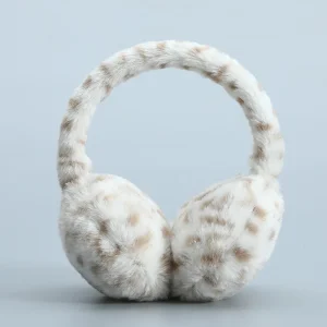 Mode hiver cache-oreilles pour femmes filles fausse fourrure mignon cache-oreilles moelleux cache-oreilles pliable couvre-oreilles en plein air cyclisme Ski – White