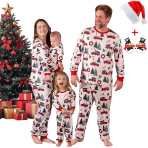 Tenues assorties de Noël pour famille pyjamas doux maman papa enfants look familial unisexe collection nouvelle 2023 4 pièces