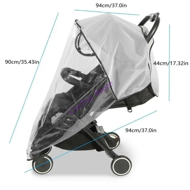 Couvrepoussette transparent抗 vents et pluie portable Protection bébé outdoor Matériaux de qualité Confort bébé Accessoire poussette
