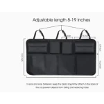 Organisateur de siège arrière voiture SUV sac de rangement multifonction suspendu MPV plusieurs poches ajustable durable design moderne noir