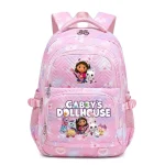 Sac à dos Gabby&rsquo;s Dollhouse pour enfants école loisirs motifs animés confortable style moderne rose clair violet blanc