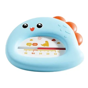 Thermomètre de bain pour bébé design dinosaure échelle de température visible mesure précise idéal pour surveillance de l&rsquo;eau usage domestique plastique doux style ludique
