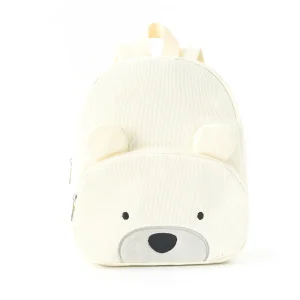 Sac à dos enfant mignon ours design kawaii sac portable école sortie grande capacité doux velours côtelé zippé oreilles