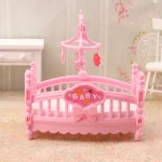 Berceau miniature poupée 1:12 jouet bébé chambre enfant accessoire décoration maison poupée cadeau enfants 612 ans rose