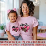 Tshirt bébé fille col rond motif amour maman poussette été printemps cadeau fête des mères