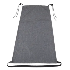 Tablier de protection solaire pour poussette bébé antiUV respirant imperméable style moderne ajustable matériau coton élasthanne noir et gris