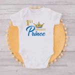 Body princesse premier anniversaire garçon festeuro royale cute fête anniversary
