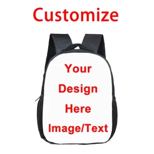 Sac à dos personnalisé pour adolescents école Polyester Design moderne Personnalisation photo Fermeture éclair Confort Usage quotidien Taille moyenne Style élégant