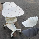 Paresoleil universel pour poussette bébé Protection UV Quinny 3 couleurs inclues Accessoires poussette modernes Étanche et confortable pour extérieur