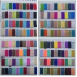 Palette échantillons tissu mode design intérieur variété couleurs tissu polyester coton identification labels rectangulaire échantillons textiles 40 couleurs