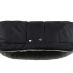 Gants chauds d&rsquo;hiver pour poussette imperméables doux et chauds en velours cristal protègemains accessoires de poussette pour bébé  noir