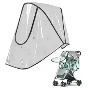 Housse de pluie transparente universelle pour poussette imperméable protection contre la pluie vent et soleil accessoire bébé Housse de pluie transparente universelle pour poussette imperméable protection contre la pluie vent et soleil accessoire bébé
