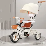Tricycle pour enfants 15 ans maidou moderne pliable avec capote panier guidon réglable sécurité durabilité
