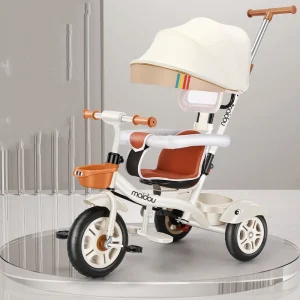 Tricycle pour enfants 15 ans maidou moderne pliable avec capote panier guidon réglable sécurité durabilité Tricycle pour enfants 15 ans maidou moderne pliable avec capote panier guidon réglable sécurité durabilité