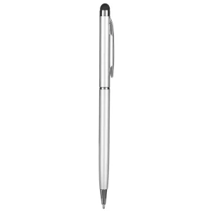 Stylo à bille universel double usage écran tactile stylet argenté écriture haute précision portable design moderne rechargeable qualité premium