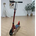 Trottinette à deux roues aluminium pliable pour jeunes enfants Scooter rouge antidérapant antidérapant poignées urbain loisir enfants adolescents